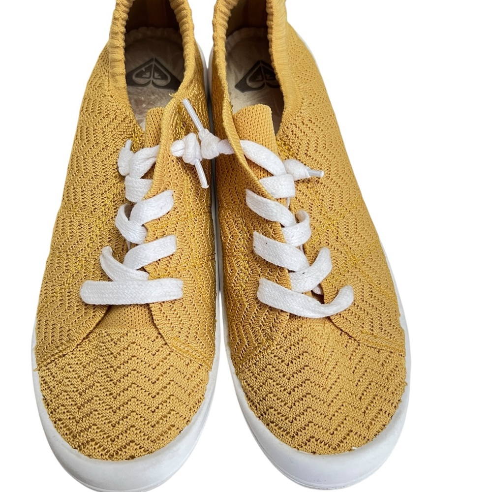 Roxy Bayshore Knit III Mustard Yellow Slip On Sneakers Size 8.5 - Picture 7 of 8